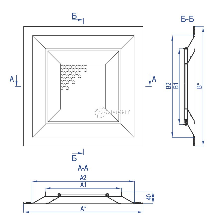 Схема квадратных решеток