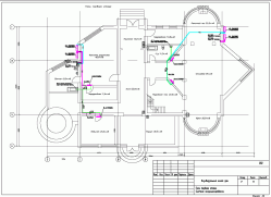 План системы кондиционирования 1-го этажа коттеджа