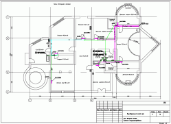 План системы кондиционирования  2-го этажа коттеджа